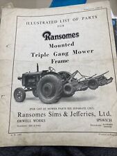 Ransomes mounted triple for sale  HITCHIN