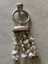 Silver pearl pendant usato  Torino