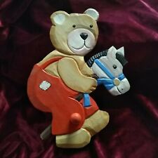 Painted wooden teddy for sale  EXETER