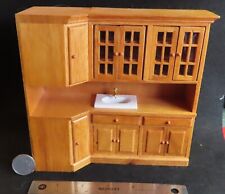 Kitchen Cabinet Microwave Sink & Corner Cabinet OAK 1:12 MINI AS IS 1253 for sale  Shipping to South Africa