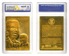 NELSON MANDELA Father of a Nation 23K GOLD Sculpted Signature Card - GEM-MINT 10, used for sale  Shipping to South Africa