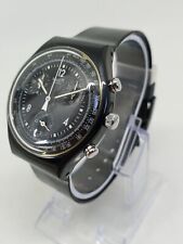 Reloj Swatch Chrono SCB104 1994 ""negro puro"" 37 mm hecho en Suiza nuevo de lote antiguo, usado segunda mano  Embacar hacia Argentina