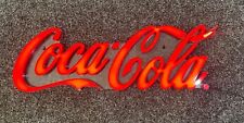 Coca Cola Script Red LED Illuminated Sign Working But Slight Damage - 70 X 24cm for sale  Shipping to South Africa