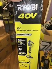 Ryobi 40V Expand It 15 in. String Trimmer Brushless W/ 4 Ah Battery & Charger for sale  Houston