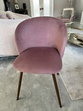 Pink velvet chair for sale  WESTCLIFF-ON-SEA