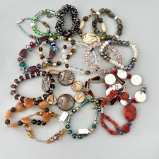 Lote de pulseiras boho com miçangas misturar e combinar 18 peças pulseiras elásticas multicoloridas comprar usado  Enviando para Brazil