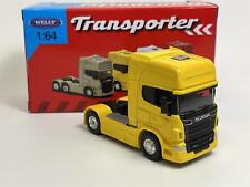Transportador Welly Scania V8 R730 amarelo escala 1:64 68020S comprar usado  Enviando para Brazil