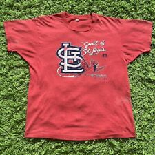 Usado, Camiseta masculina vintage anos 80 St. Louis Cardinals G feita nos EUA ponto único tela estrelas comprar usado  Enviando para Brazil