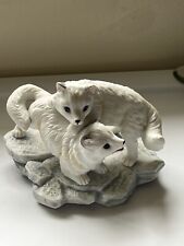 Estatueta de porcelana Maruri Arctic Fox Cubs expedição polar vintage 1992 comprar usado  Enviando para Brazil
