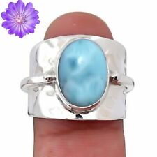 Larimar Gemstone 925 Sterling Silver Ring Handmade Jewelry All Size for sale  Shipping to South Africa