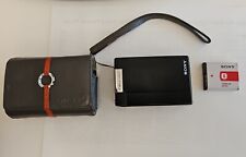 Sony Cyber-Shot DSC-T100 8.1MP Digital Camera Black W/battery and Brown Case for sale  Shipping to South Africa