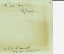 "Nobel Prize in Medicine" Macfarlane Burnet Signed Album Page COA for sale  Shipping to South Africa