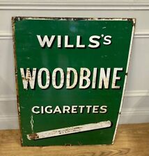 Woodbine cigarettes enamel for sale  ELY