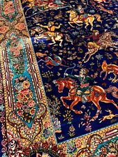 SILK Rug Hunting Design3x5ft Super Qumm, Persian for sale  Shipping to South Africa