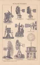 Molinillos de Viento Molino Molinete Stich Um 1900 Windmotoren Turmwindmühle, usado comprar usado  Enviando para Brazil
