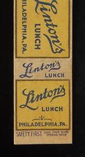 1930s SAFETY FIRST Linton's Lunch Philadelphia 21 locais! Atlantic City NJ MB comprar usado  Enviando para Brazil