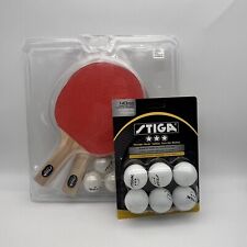 STIGA Master Series 4-Player Set Ping Pong Table Tennis Set & 3-Star Ball 6 pack, used for sale  Shipping to South Africa