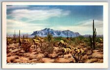 Mesa, Arizona AZ - Panorama Superstition Mountain - Cartão postal antigo - Não publicado comprar usado  Enviando para Brazil