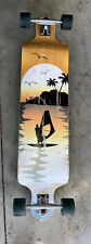 Usado, Longboards punk de 40" plataforma de gota longboard de madera completa puesta de sol tropical playa segunda mano  Embacar hacia Argentina