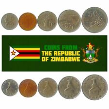 5 MONEDAS DE ZIMBABWE. 1980-2018. 1-50 centavos. DINERO DE COLECCIÓN AFRICANO segunda mano  Embacar hacia Argentina