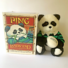 Ping Lands' End & Gund Auténtico 12" Rugby Panda Bear Peluche 1993 - Caja y Pelota, usado segunda mano  Embacar hacia Argentina