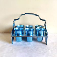 1950s Vintage The Crown Aluminum Blue Color Tumbler Karat of 5 Collectible M726 for sale  Shipping to South Africa