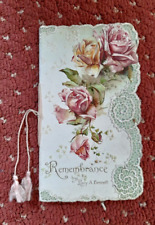 Antique remembrance card for sale  NORTHWOOD