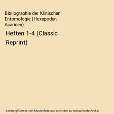 Bibliographie klinischen entom gebraucht kaufen  Trebbin