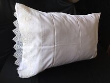 Nueva funda de almohada blanca de encaje bordado 100% algodón 300TC King Queen estándar S9# segunda mano  Embacar hacia Mexico