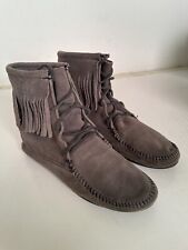 Minnetonka grey suede for sale  LONDON