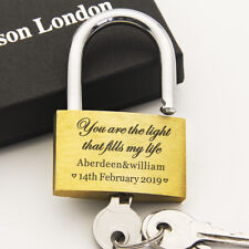 Personalised engraved padlock for sale  UK