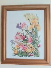 Floral cross stitch for sale  TAMWORTH