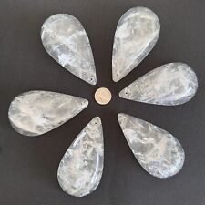 Candelabro pingente de quartzo cristal rocha natural - meia pera - 120mm - 6 peças comprar usado  Enviando para Brazil