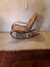 Schaukelstuhl Buchenholz gebogen Sitz- Rückengeflecht antik Fundzustand 1920 gebraucht kaufen  Springe