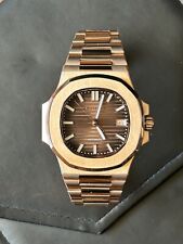 Seiko Nautilus relógio de mergulho automático masculino ouro rosa NH35 Patek Mod RARO!!!, usado comprar usado  Enviando para Brazil