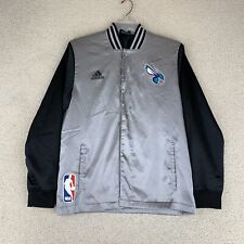Adidas NBA Snap Up Charlotte Hornets Jacket Mens Small Gray Black Long Sleeve, used for sale  Shipping to South Africa