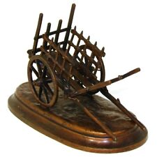 Usado, Escultura francesa antiga de bronze, agricultura ou tema pastoral: carrinho de feno desenhado com mula comprar usado  Enviando para Brazil