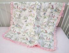 Cobertor para bebê menina - Classic Story Time Toile, berçário rima toile babados rosa comprar usado  Enviando para Brazil