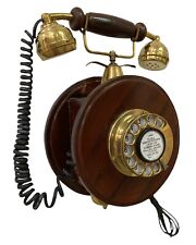 Vintage Colecionável Decoração de Escritório em Casa Madeira Redonda Rotativa Trabalho Telefone Presente comprar usado  Enviando para Brazil