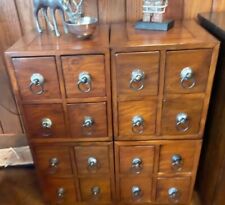 Used, Vintage Wood Table Top 4  Drawer Apothecary Cabinet Storage for sale  Shipping to South Africa