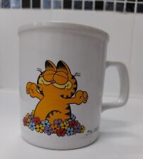 Usado, 1981 Japón Enesco Garfield taza de café gato Llámame mañana-gloria Jim Davis segunda mano  Embacar hacia Argentina