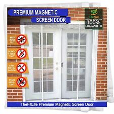 Used, Magnetic Screen Door With Heavy Duty Strong Magnets Fits Doors 72" x 80" for sale  Shipping to South Africa