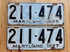 1927 license plates maryland for sale  Tacoma