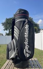 Used, TaylorMade BADLANDS Cart Golf Club Bag Black Gray White Red Strap 6 Way Logo for sale  Shipping to South Africa
