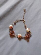 Metal orange beads for sale  TORQUAY