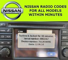 Nissan radio code for sale  UK