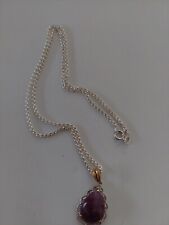 925 Ruby And Silver Necklace for sale  GLASGOW