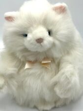Russ Berrie FLUFF White Fluffy Kitty Cat Kitten Stuffed Animal Plush Caress soft for sale  Shipping to South Africa
