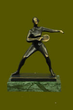 Estátua de bronze figura escultura estátua de bronze jogadores de tênis de mesa venda H: 23 cm comprar usado  Enviando para Brazil