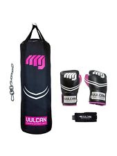 Used, Boxing Training Kit by Vulcan - 4ft Heavy Punch Bag, Hand Wraps & Boxing Gloves for sale  Shipping to South Africa